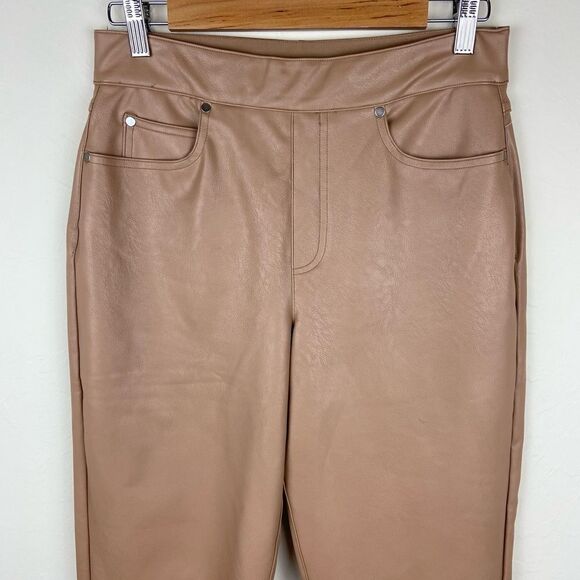 Spanx Slim Straight Faux Leather Pant - Toffee - Picture 4 of 8